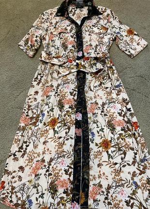 Платье цветочный  принт