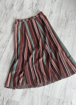 Юбка спідниця плісе кроше zara юбка міді3 фото