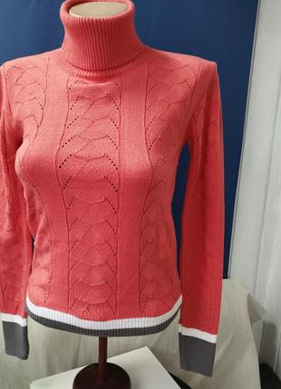 Гольф женский свитер весна -осень жакардовая водолазка турция3 фото