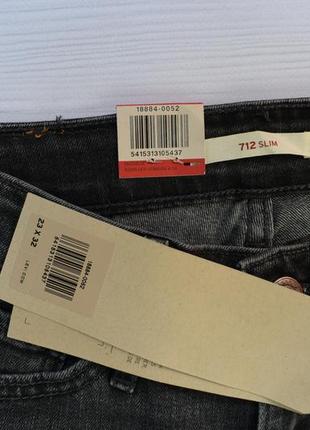 Джинсы levis 712 slim *w23 l32 и w23 l34,  w24 l30, w24 l349 фото