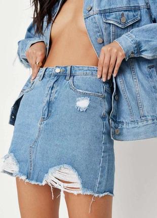 Стильная джинсовая юбка