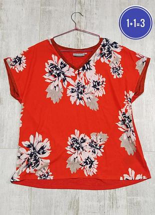 Блуза красная в цветы от fransa