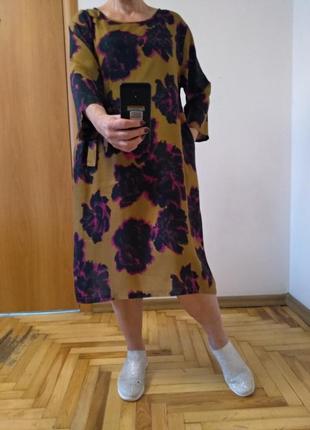 Легкое цветное платье с карманами, вискоза. размер 16-181 фото