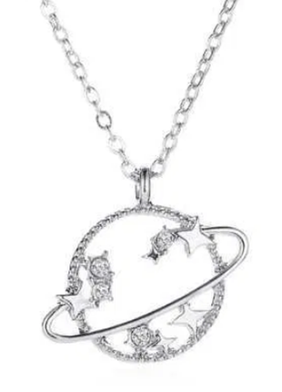 Кулон із неіржавкої сталі на ланцюжку планета, новий, космос, біжутерія на подарунок