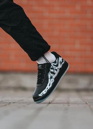 Мужские кроссовки nike air force skeleton (светится в темноте)