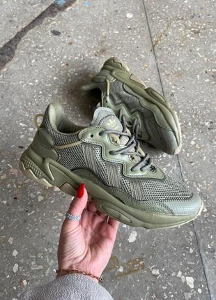 Adidas ozweego khaki кроссовки