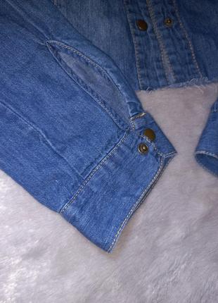 Укорочена джинсова сорочка3 фото