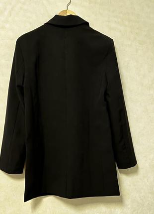 Піджак zara чорний, двобортний класичний7 фото