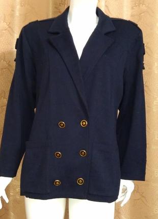 Жакет винтаж 50 52 шерсть пиджак кардиган