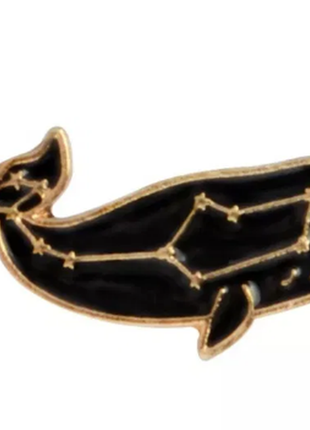 Эмалированная брошь кит созвездия, значок с китом, пин, новая  материал цинковый сплав, эмаль