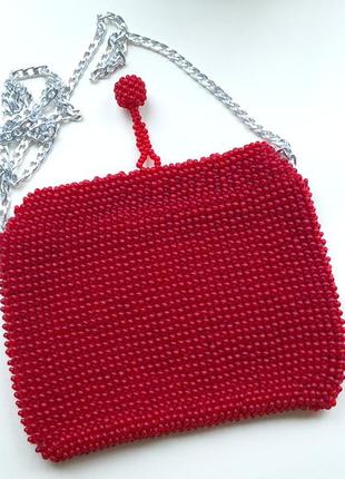 Декоративная сумочка ′морошка′, из бисера5 фото