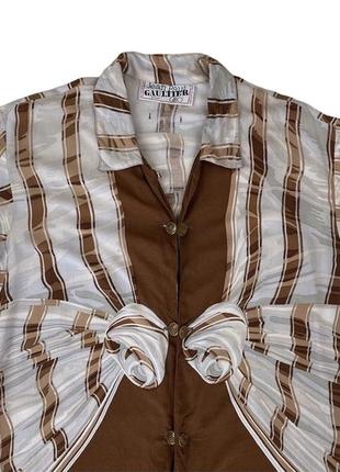 Винтажная женская шелковая блузка jean paul gaultier2 фото