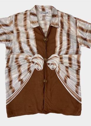 Винтажная женская шелковая блузка jean paul gaultier