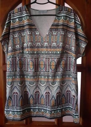 Розпродаж блузка з геометричним принтом фірми marks & spencer розмір xl-xxl/52-541 фото