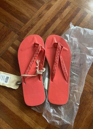 Нові дизайнерські шкіряні вʼєтнамки шльопанці unisex scotch & soda 41 -41,5 нідерланди 🇳🇱