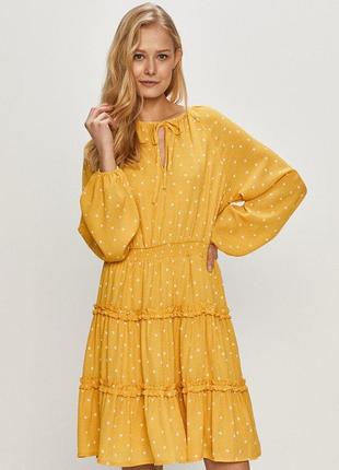Желтое платье vila
