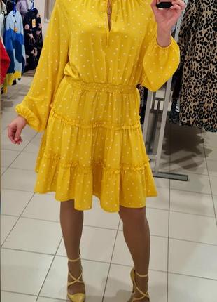 Желтое платье vila7 фото