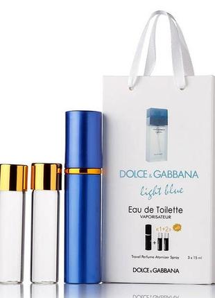Міні-парфуми з феромонами жіночий light blue 3х15 мл
