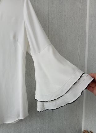 Шифоновая белая блузка6 фото