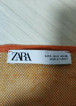 Жаккардовый вязаный топ top crop цветочный принт зара zara7 фото