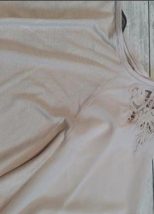 Блузка с кружевом телесного цвета5 фото