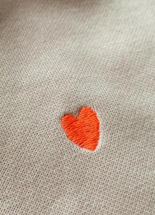 Свитшот с вышитым сердечком для девочки с завязками h&amp;m 2-4рочки 98-104см2 фото