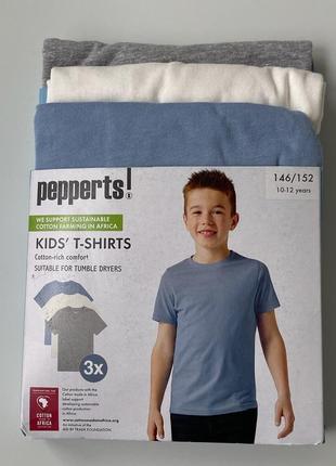 Комплект футболок для мальчиков без принта 134/140;146/1525 фото