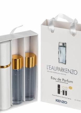 Міні-парфуми з феромонами жіночий kenzo l'eau par kenzo 3х15 мл