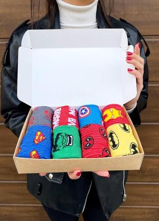 Бокс жіночих шкарпеток 36-41 р на 8 пар в подарунковій коробці із стрічкою5 фото