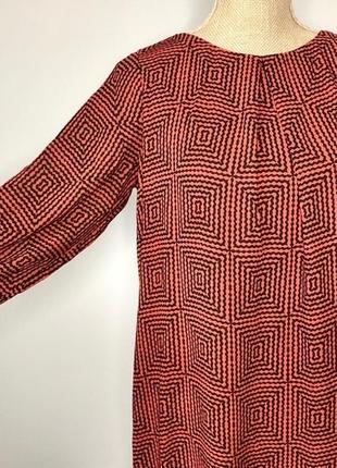 Сукня з довгим рукавом h&m.червоно-чорного кольору  з геометричним принтом!6 фото
