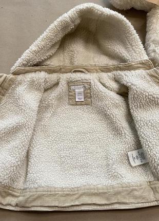 Стильна вельветова куртка з еко-хутром / дитяча куртка5 фото