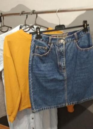 Актуальная плотная джинсовая юбка2 фото
