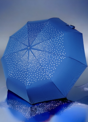 Frei regen compact, компактна, легка парасолька, 9  спиць, система автомат (відкриття/закриття), син