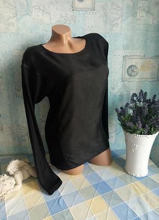 Кофта атлас сеточка черная базовая