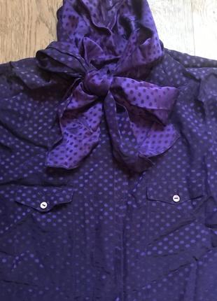Шикарна шовкова блуза з бантом3 фото