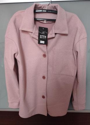 Рубашка пальто из плотного коттона kitten collection 146-152p