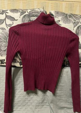 Водолазка укорочена, кофта укорочена zara, гольф4 фото