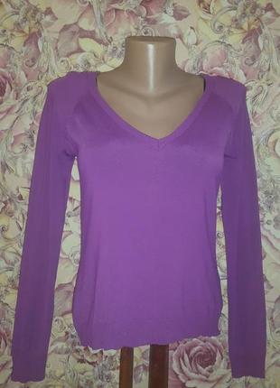 Фиолетовая/серенеевая кофта с v-образным вырезом