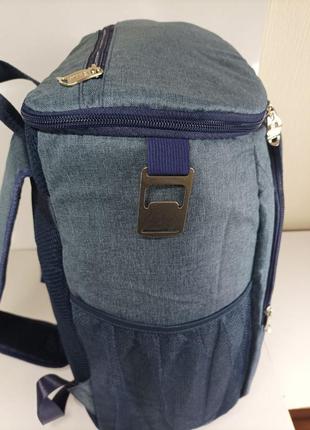 Термо рюкзак сумка-холодильник 30 литров, brivilas, navy blue4 фото