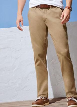Штани чіноси чоловічі світлі бежеві брюки бавовняні котонові тонкі на літо
