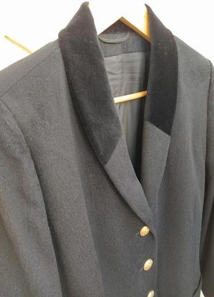 Невероятный брендовый черный шерстяной пиджак жакет с эксклюзивными пуговицами4 фото
