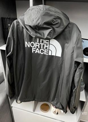 Весенняя чёрная куртка ветровка The North Face с капюшоном весняна вітровка The North Face