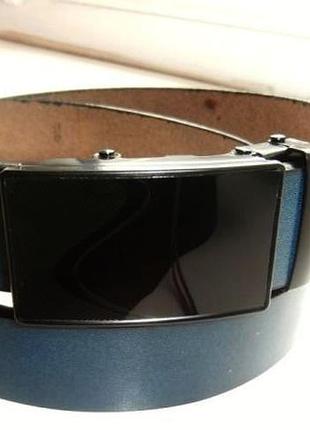 Довгий чоловічий шкіряний ремінь-автомат. 131см. лот 109