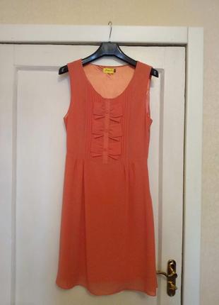 Платье коралловое