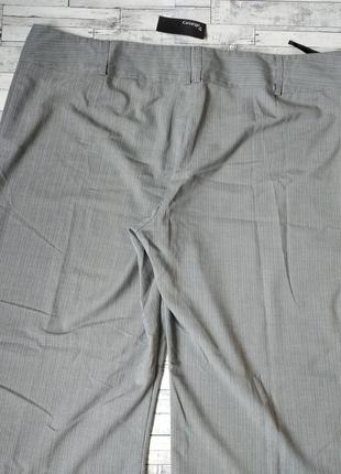 Женские брюки серые в полоску классика батал george5 фото