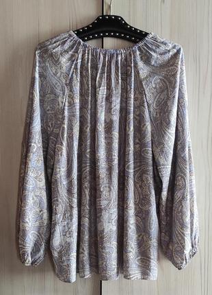 Primark шикарная блуза с обьемными  рукавами в принт "пейсли" xl3 фото
