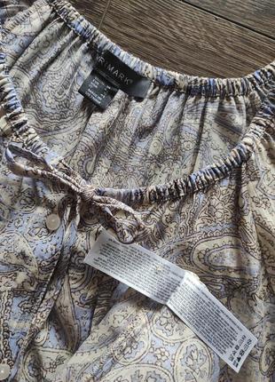 Primark шикарная блуза с обьемными  рукавами в принт "пейсли" xl6 фото