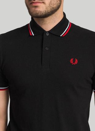 Мужкое хлопковое  fred perry twin tipped

в черном цвете размер. s7 фото