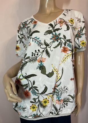 Италиская бутиковая вискозная блузка - оверсайз1 фото
