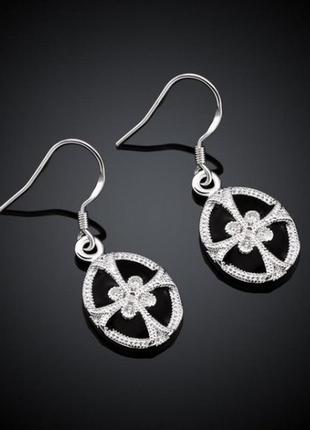 🏵стильные серьги в серебре 925, новые! арт. 8609